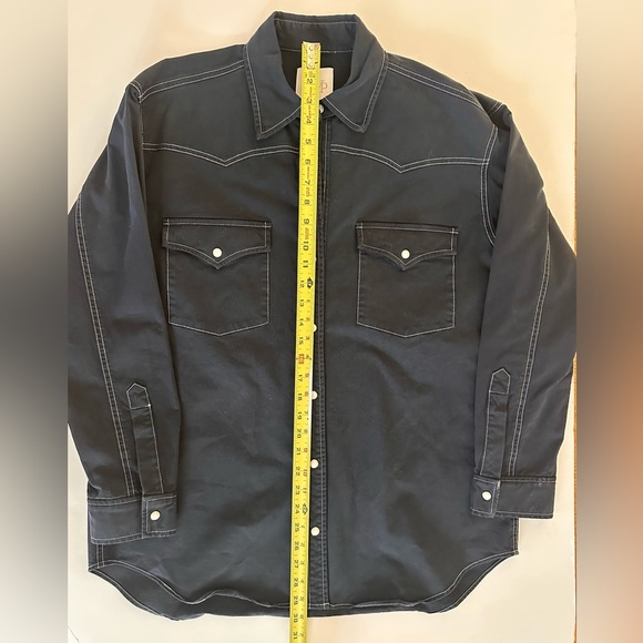 TWP DUTTON SHIRT IN MIDNIGHT - Picture 11 of 11